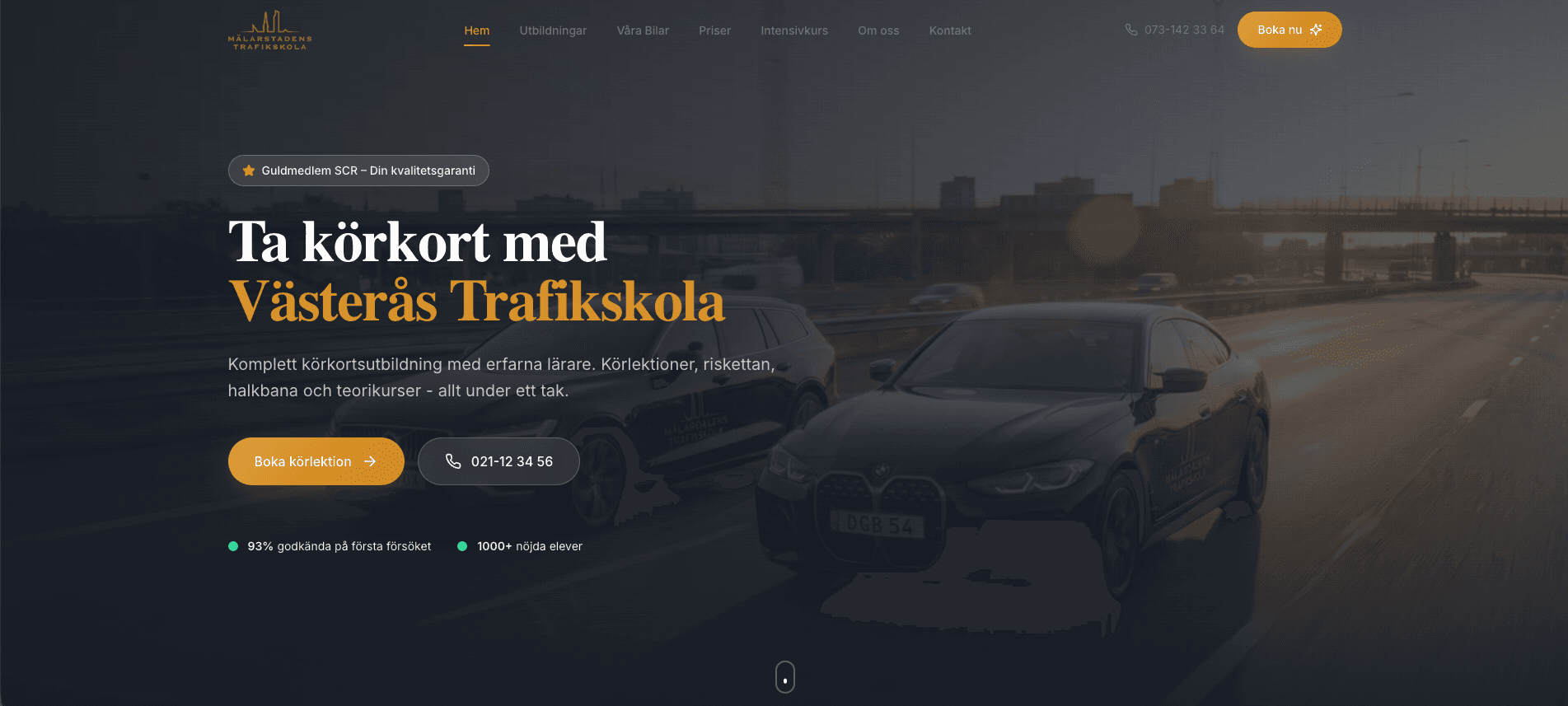 Premium hemsida exempel 2