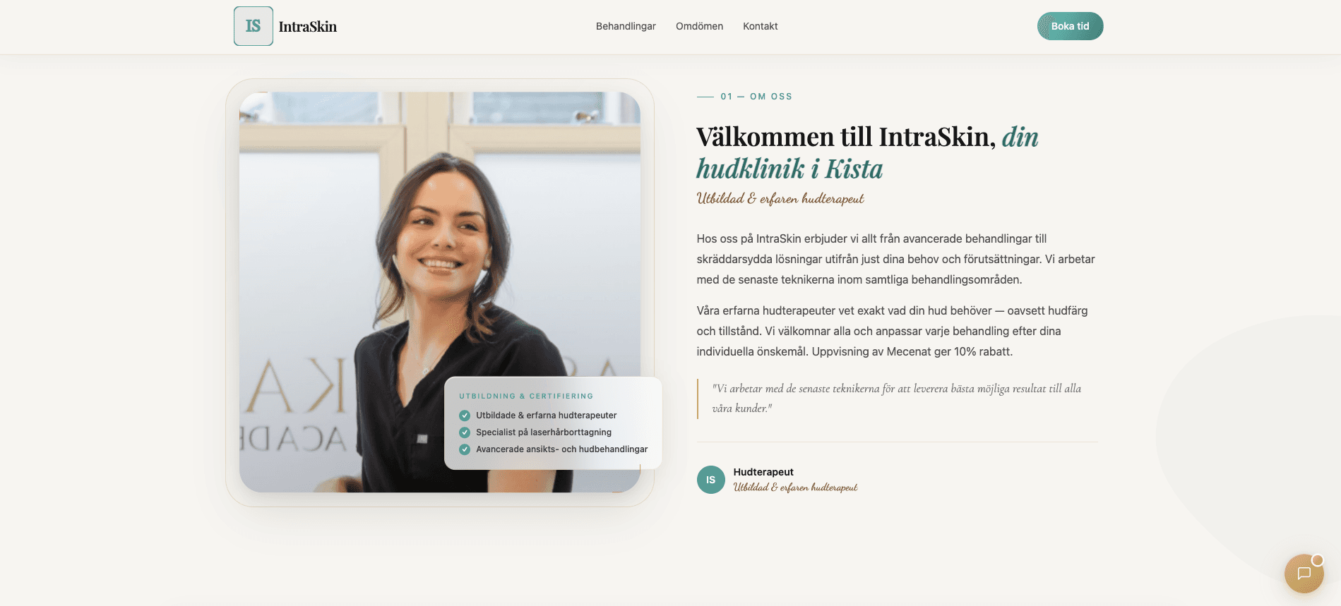 Premium hemsida exempel 4