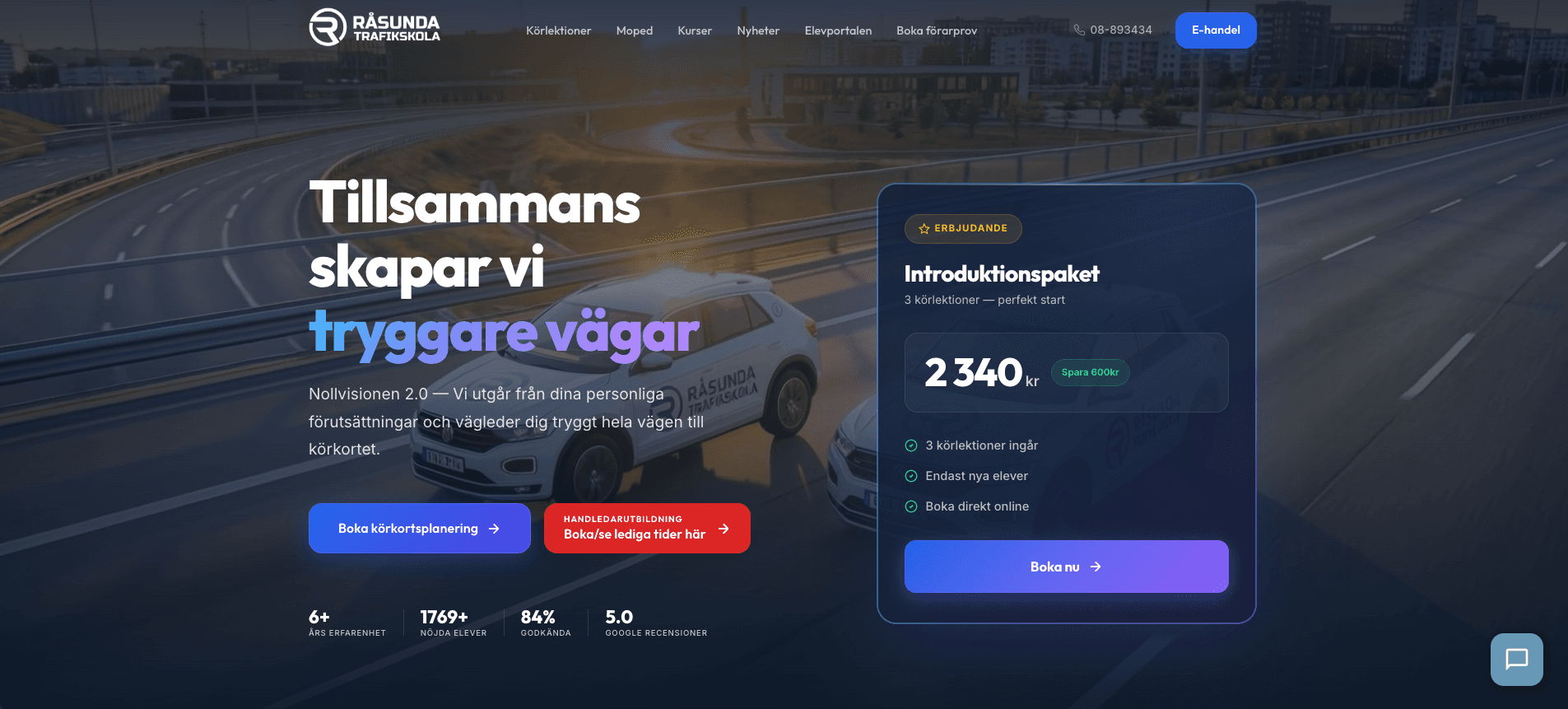 Premium hemsida exempel 1